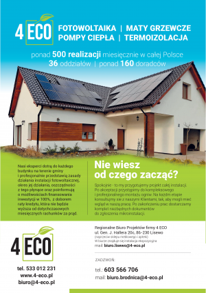 4eco - fotowoltaika, maty grzewcze, pompy ciepła, termoizolacja