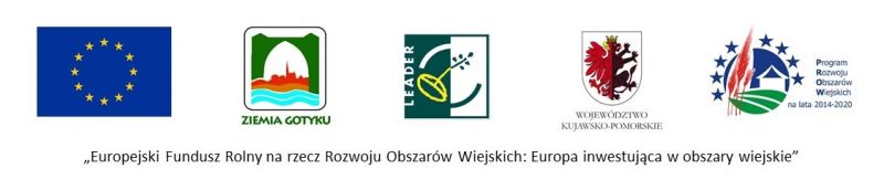 Logotypy "Europejskiego Funduszu Rolnego na rzecz Rozwoju Obszarów Wiejskich: Europa inwestująca w obszary wiejskie"