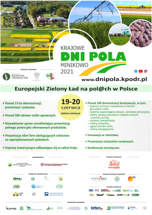 Krajowe Dni Pola 2021 - plakat informacyjny