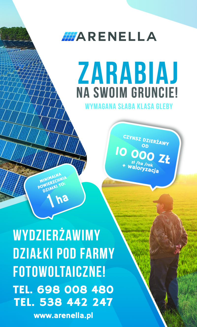 Dzierżawa działek pod budowę farm fotowoltaicznych