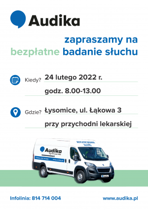 Bezpłatne badanie słuchu w Łysomicach