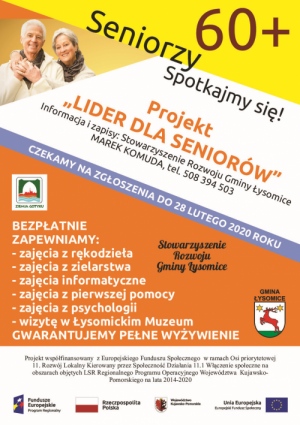 Plakat dotyczący projektu "Program 60+"