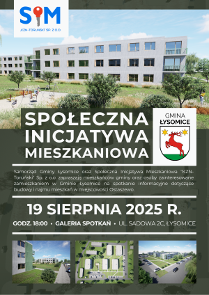 Społeczna Inicjatywa Mieszkaniowa w Gminie Łysomice