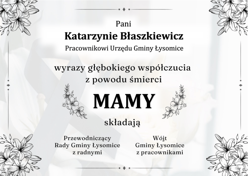 Wyrazy głębokiego współczucia