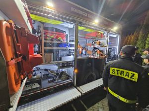 Przywitanie wozu strażackiego w Turznie