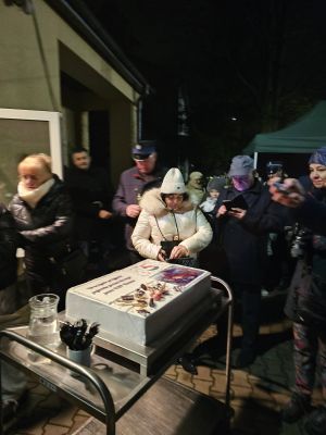 Przywitanie wozu strażackiego w Turznie