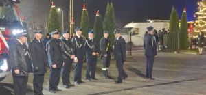 Przywitanie wozu strażackiego w Turznie