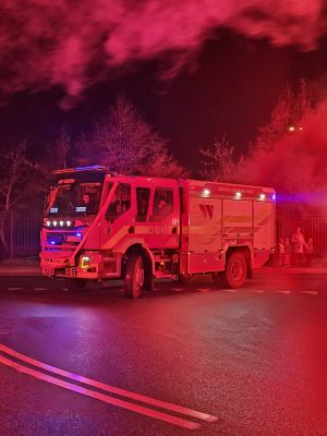 Przywitanie wozu strażackiego w Turznie