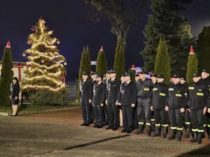 Przywitanie wozu strażackiego w Turznie