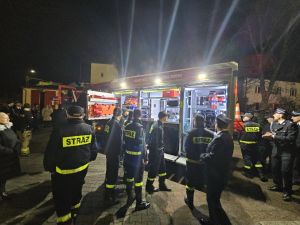 Przywitanie wozu strażackiego w Turznie