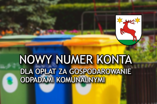 Nowy numer konta dla opłat za gospodarowanie odpadami