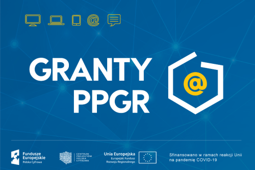 Uroczystość przekazania sprzętu komputerowego w ramach programu "Granty PPGR"