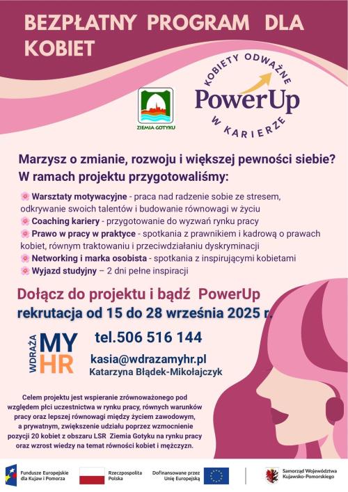„PowerUp – Kobiety odważne w karierze” – rusza projekt dla mieszkanek Ziemi Gotyku